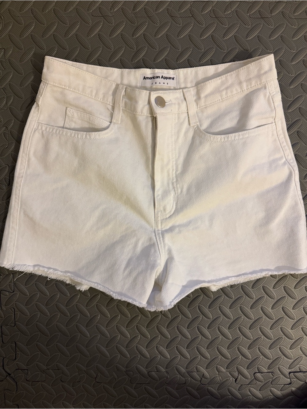 American Apparel White Denim Shorts - Women’s Sz 28 - Made in the USA